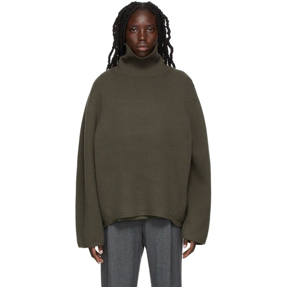 Toteme Sweaters - Toteme NWT $650 Wool Cashmere Blend Forest Green Turtleneck Sweater M Luxury